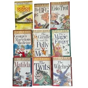9 Roald Dahl Paperback Books with Illustrated Covers
